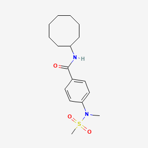 molecular formula C17H26N2O3S B5460705 N-cyclooctyl-4-[methyl(methylsulfonyl)amino]benzamide 