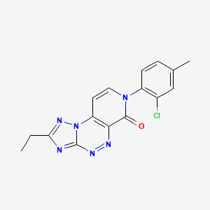 molecular formula C16H13ClN6O B5460722 7-(2-chloro-4-methylphenyl)-2-ethylpyrido[4,3-e][1,2,4]triazolo[5,1-c][1,2,4]triazin-6(7H)-one 