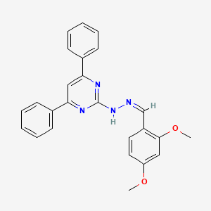 molecular formula C25H22N4O2 B5460736 2,4-dimethoxybenzaldehyde (4,6-diphenyl-2-pyrimidinyl)hydrazone 