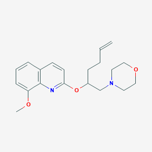 molecular formula C20H26N2O3 B5460740 8-methoxy-2-{[(2S,5R)-5-(morpholin-4-ylmethyl)tetrahydrofuran-2-yl]methyl}quinoline 