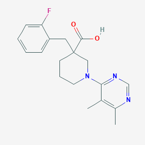 1-(5,6-dimethylpyrimidin-4-yl)-3-(2-fluorobenzyl)piperidine-3-carboxylic acid