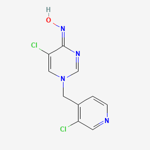 molecular formula C10H8Cl2N4O B5460777 5-chloro-1-[(3-chloro-4-pyridinyl)methyl]-4(1H)-pyrimidinone oxime 