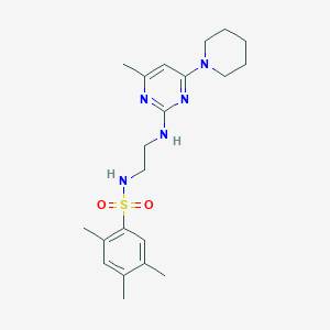 2,4,5-trimethyl-N-(2-{[4-methyl-6-(1-piperidinyl)-2-pyrimidinyl]amino}ethyl)benzenesulfonamide