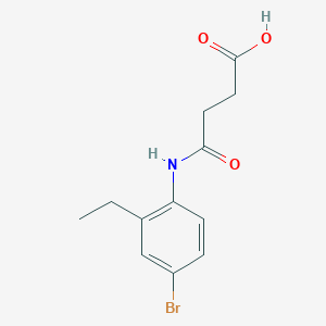 molecular formula C12H14BrNO3 B5460799 4-[(4-bromo-2-ethylphenyl)amino]-4-oxobutanoic acid 