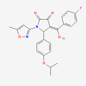 4-(4-fluorobenzoyl)-3-hydroxy-5-(4-isopropoxyphenyl)-1-(5-methyl-3-isoxazolyl)-1,5-dihydro-2H-pyrrol-2-one
