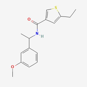 molecular formula C16H19NO2S B5460857 5-ethyl-N-[1-(3-methoxyphenyl)ethyl]-3-thiophenecarboxamide 
