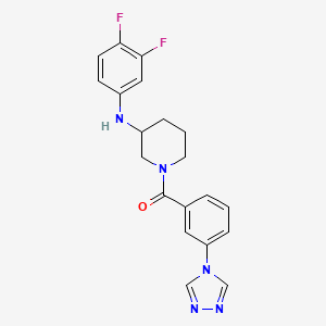 N-(3,4-difluorophenyl)-1-[3-(4H-1,2,4-triazol-4-yl)benzoyl]-3-piperidinamine