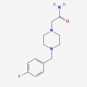 molecular formula C13H18FN3O B5460913 2-[4-(4-fluorobenzyl)-1-piperazinyl]acetamide 