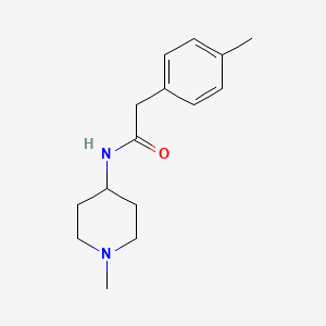 molecular formula C15H22N2O B5460917 2-(4-methylphenyl)-N-(1-methyl-4-piperidinyl)acetamide 