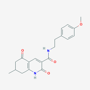 molecular formula C20H22N2O4 B5460928 N-[2-(4-methoxyphenyl)ethyl]-7-methyl-2,5-dioxo-1,2,5,6,7,8-hexahydro-3-quinolinecarboxamide 
