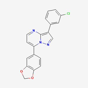 molecular formula C19H12ClN3O2 B5461027 7-(1,3-benzodioxol-5-yl)-3-(3-chlorophenyl)pyrazolo[1,5-a]pyrimidine 