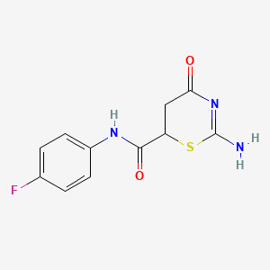 2-amino-N-(4-fluorophenyl)-4-oxo-5,6-dihydro-4H-1,3-thiazine-6-carboxamide