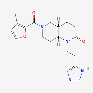 (4aS*,8aR*)-1-[2-(1H-imidazol-4-yl)ethyl]-6-(3-methyl-2-furoyl)octahydro-1,6-naphthyridin-2(1H)-one