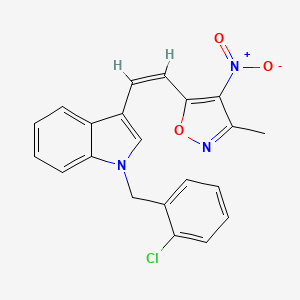 1-(2-chlorobenzyl)-3-[2-(3-methyl-4-nitro-5-isoxazolyl)vinyl]-1H-indole