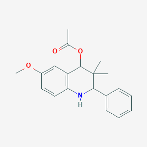 6-methoxy-3,3-dimethyl-2-phenyl-1,2,3,4-tetrahydro-4-quinolinyl acetate