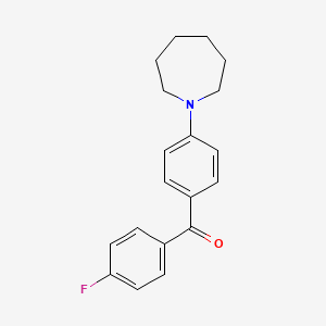 molecular formula C19H20FNO B5461074 [4-(1-azepanyl)phenyl](4-fluorophenyl)methanone 