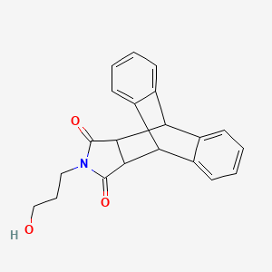 molecular formula C21H19NO3 B5461104 17-(3-hydroxypropyl)-17-azapentacyclo[6.6.5.0~2,7~.0~9,14~.0~15,19~]nonadeca-2,4,6,9,11,13-hexaene-16,18-dione 