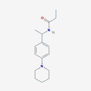 molecular formula C16H24N2O B5461130 N-{1-[4-(1-piperidinyl)phenyl]ethyl}propanamide 