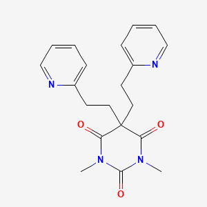 molecular formula C20H22N4O3 B5461143 1,3-dimethyl-5,5-bis[2-(2-pyridinyl)ethyl]-2,4,6(1H,3H,5H)-pyrimidinetrione 