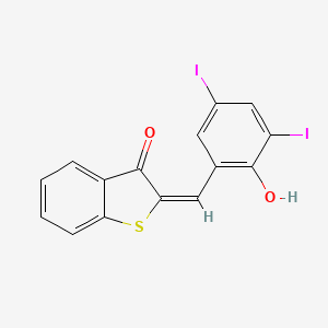 molecular formula C15H8I2O2S B5461147 2-(2-hydroxy-3,5-diiodobenzylidene)-1-benzothiophen-3(2H)-one 