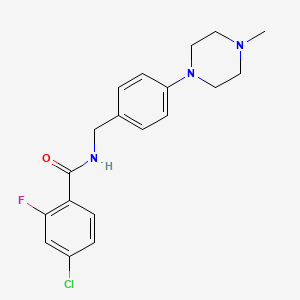 molecular formula C19H21ClFN3O B5461159 4-chloro-2-fluoro-N-[4-(4-methyl-1-piperazinyl)benzyl]benzamide 