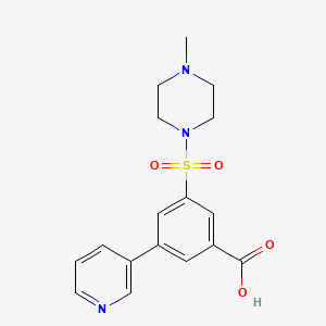 3-[(4-methylpiperazin-1-yl)sulfonyl]-5-pyridin-3-ylbenzoic acid