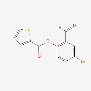 molecular formula C12H7BrO3S B5461188 4-bromo-2-formylphenyl thiophene-2-carboxylate 