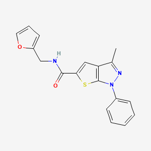 N-(2-furylmethyl)-3-methyl-1-phenyl-1H-thieno[2,3-c]pyrazole-5-carboxamide