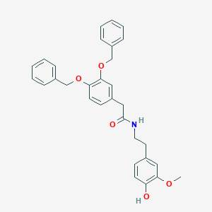 molecular formula C31H31NO5 B054612 N-[2-(4-Hydroxy-3-methoxyphenyl)ethyl]-3,4-bis(phenylmethoxy)benzeneacetamide CAS No. 138645-00-8