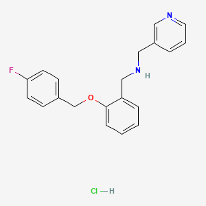 molecular formula C20H20ClFN2O B5461208 {2-[(4-fluorobenzyl)oxy]benzyl}(3-pyridinylmethyl)amine hydrochloride 