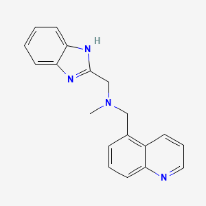 molecular formula C19H18N4 B5461238 (1H-benzimidazol-2-ylmethyl)methyl(5-quinolinylmethyl)amine 