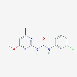 molecular formula C13H13ClN4O2 B5461250 N-(3-chlorophenyl)-N'-(4-methoxy-6-methyl-2-pyrimidinyl)urea 