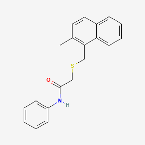 molecular formula C20H19NOS B5461253 2-{[(2-methyl-1-naphthyl)methyl]thio}-N-phenylacetamide 