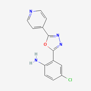 molecular formula C13H9ClN4O B5461259 4-chloro-2-(5-pyridin-4-yl-1,3,4-oxadiazol-2-yl)aniline 