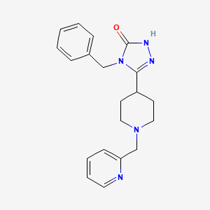 molecular formula C20H23N5O B5461268 4-benzyl-5-[1-(2-pyridinylmethyl)-4-piperidinyl]-2,4-dihydro-3H-1,2,4-triazol-3-one 