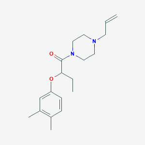 molecular formula C19H28N2O2 B5461275 1-allyl-4-[2-(3,4-dimethylphenoxy)butanoyl]piperazine 