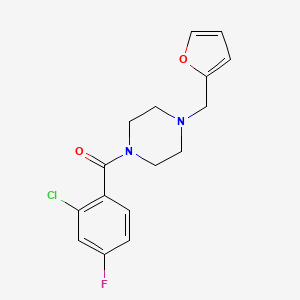 molecular formula C16H16ClFN2O2 B5461315 1-(2-chloro-4-fluorobenzoyl)-4-(2-furylmethyl)piperazine 