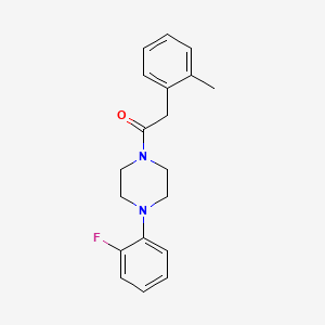 molecular formula C19H21FN2O B5461320 1-(2-fluorophenyl)-4-[(2-methylphenyl)acetyl]piperazine 