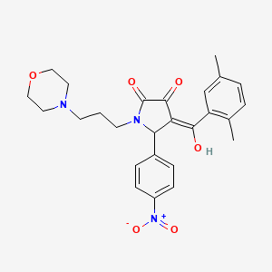 molecular formula C26H29N3O6 B5461336 4-(2,5-dimethylbenzoyl)-3-hydroxy-1-[3-(4-morpholinyl)propyl]-5-(4-nitrophenyl)-1,5-dihydro-2H-pyrrol-2-one 