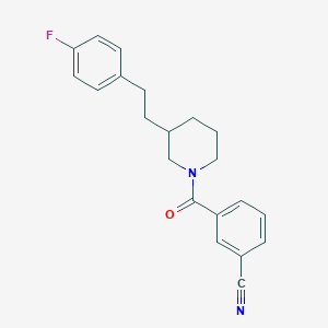 molecular formula C21H21FN2O B5461350 3-({3-[2-(4-fluorophenyl)ethyl]-1-piperidinyl}carbonyl)benzonitrile 