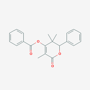 3,3,5-trimethyl-6-oxo-2-phenyl-3,6-dihydro-2H-pyran-4-yl benzoate