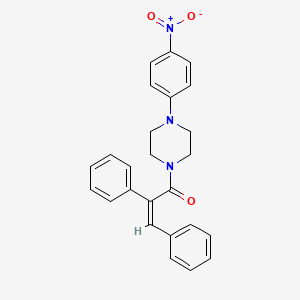 molecular formula C25H23N3O3 B5461364 1-(2,3-diphenylacryloyl)-4-(4-nitrophenyl)piperazine 