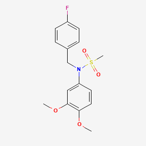 molecular formula C16H18FNO4S B5461380 N-(3,4-dimethoxyphenyl)-N-(4-fluorobenzyl)methanesulfonamide 