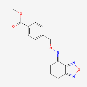 molecular formula C15H15N3O4 B5461412 methyl 4-{[(6,7-dihydro-2,1,3-benzoxadiazol-4(5H)-ylideneamino)oxy]methyl}benzoate 