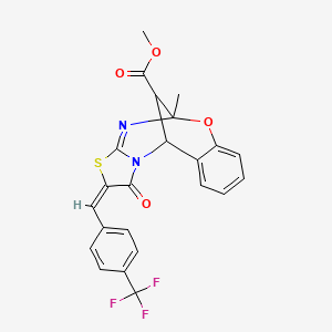 methyl 9-methyl-14-oxo-13-[4-(trifluoromethyl)benzylidene]-8-oxa-12-thia-10,15-diazatetracyclo[7.6.1.0~2,7~.0~11,15~]hexadeca-2,4,6,10-tetraene-16-carboxylate
