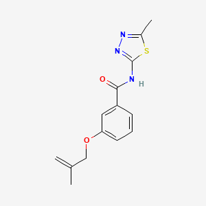 molecular formula C14H15N3O2S B5461456 3-[(2-methyl-2-propen-1-yl)oxy]-N-(5-methyl-1,3,4-thiadiazol-2-yl)benzamide 