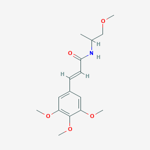 molecular formula C16H23NO5 B5461489 N-(2-methoxy-1-methylethyl)-3-(3,4,5-trimethoxyphenyl)acrylamide 