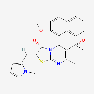 6-acetyl-5-(2-methoxy-1-naphthyl)-7-methyl-2-[(1-methyl-1H-pyrrol-2-yl)methylene]-5H-[1,3]thiazolo[3,2-a]pyrimidin-3(2H)-one