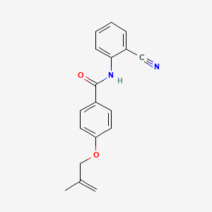 molecular formula C18H16N2O2 B5461510 N-(2-cyanophenyl)-4-[(2-methyl-2-propen-1-yl)oxy]benzamide 