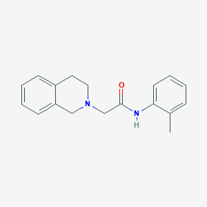 molecular formula C18H20N2O B5461545 2-(3,4-dihydro-2(1H)-isoquinolinyl)-N-(2-methylphenyl)acetamide 